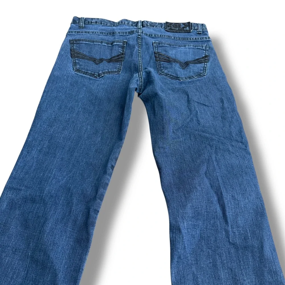 Competition Jeans Mens Size 36(34x31) Blue Denim Straight‎ Leg Pant Embellished